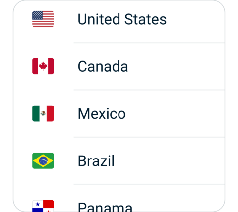 Mainland connect step 2, choose VPN server location